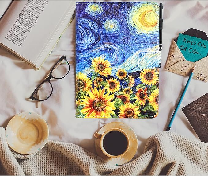 KEROM Case for Samsung Galaxy Tab A9+ Plus 11 Inch 2024 2023 (SM-X210/X216/X218), Slim PU Leather Stand Case Protective Cover for Galaxy Tab A9+/A9 Plus Tablet, Auto Wake/Sleep - Starry Sky