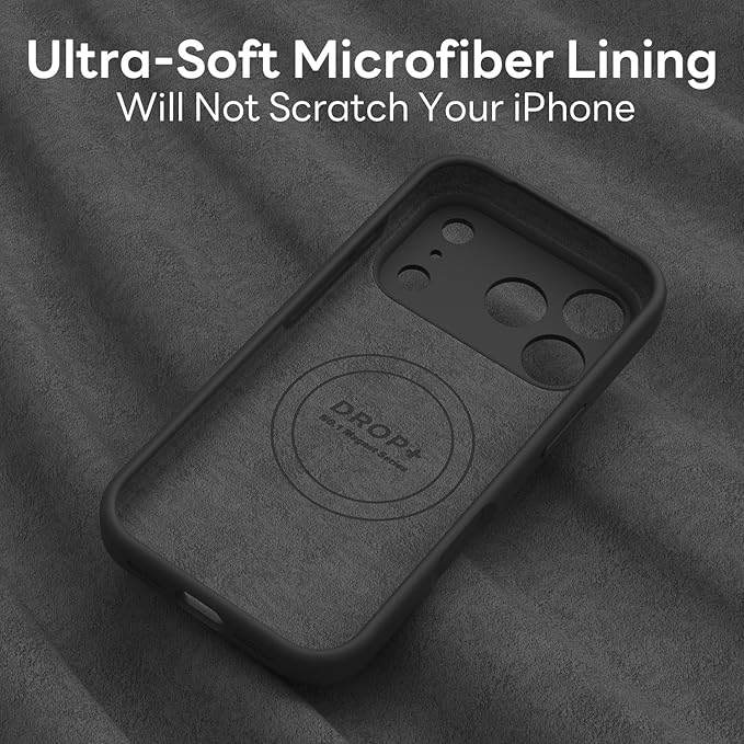 Vooii Magnetic Compatible with iPhone 17 Pro Max Case (Compatible with Magsafe) (Upgraded Camera Protection) Liquid Silicone Shockproof Full Body Protective Phone Cover for Women Men, Black, 6.9”