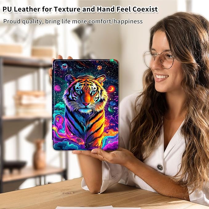 Case for Samsung Galaxy Tab A9 8.7 Inch 2023 Tablet Case, 360 Degree Rotating Folio Stand Smart Cover for Samsung Galaxy Tab A9 Tablet, Auto Sleep/Wake, Vibrant Tiger