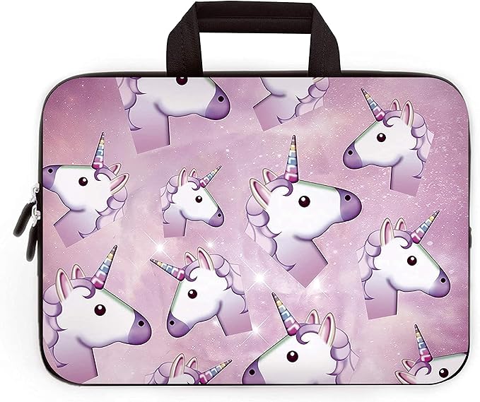 11" 11.6" 12" 12.1" 12.5" inch Laptop Carrying Bag Chromebook Case Notebook Ultrabook Bag Tablet Cover Neoprene Sleeve Fit Apple MacBook Air Samsung Google Acer HP DELL Lenovo Asus(Pink Unicorn)