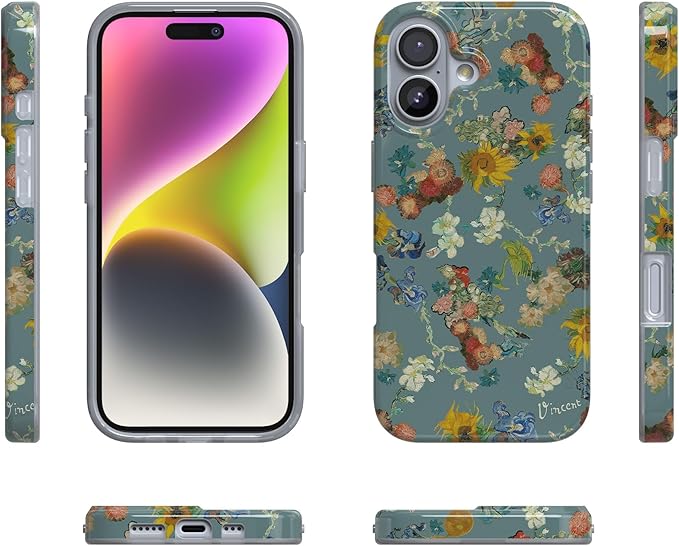 Casely iPhone 17 Case | Vincent's Flowers | Van Gogh Museum | Compatible with MagSafe | Classic Ultra Slim Design