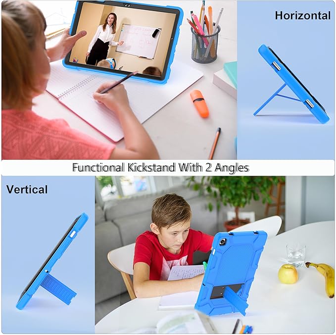 Rantice Case for Samsung Galaxy Tab A9+ 11”, Heavy Duty Shockproof Rugged Protective Case with Kickstand for Samsung Galaxy Tab A9+ / A9 Plus 11” 2023 (SM-X210/X216/X218), Blue+Black