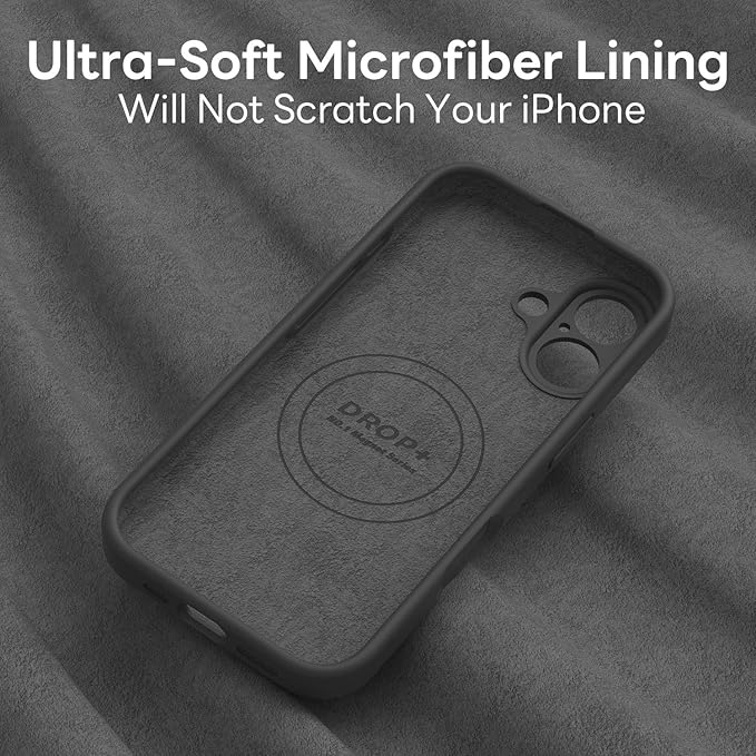 Vooii Magnetic Compatible with iPhone 17 Case (Compatible with Magsafe) (Upgraded Camera Protection) Liquid Silicone Shockproof Full Body Protective Phone Cover for Women Men, Black, 6.3"