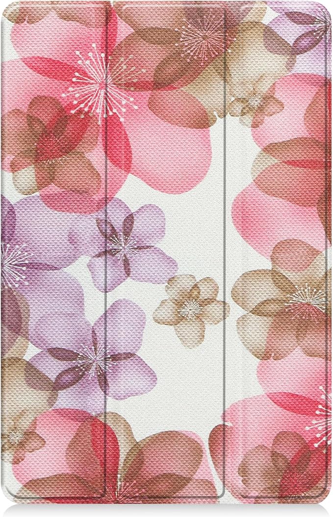 Smart Case for Samsung Galaxy Tab S10 FE+ / S10 FE Plus 13.1 Inch 2025, Ratesell Lightweight Trifold Stand Smart Case Cover with Auto Wake/Sleep Flower