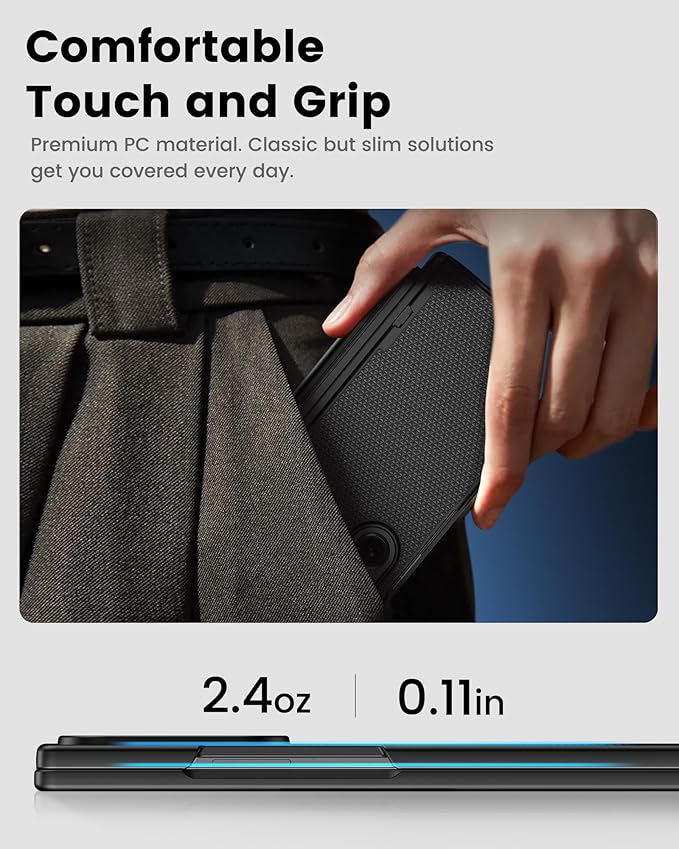 for Samsung Galaxy Z Fold 7 Slim Case with S Pen Holder, Front Screen Protector, Hinge Protection, Support Wireless Charging, Rugged Full Cover, Protective Phone Case for Samsung Z Fold7, Black