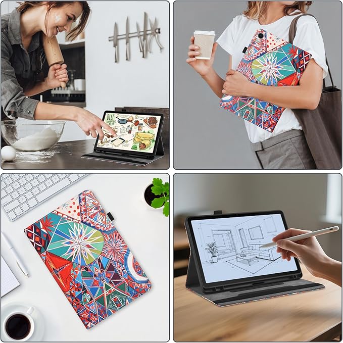 DETUOSI for Samsung Galaxy Tab A9+/A9 Plus 11 inch 2023 Case (SM-X210/X216/X218) Premium Leather Folio Stand Protective Cover Auto Wake/Sleep with Pencil Holder Holder Morocco