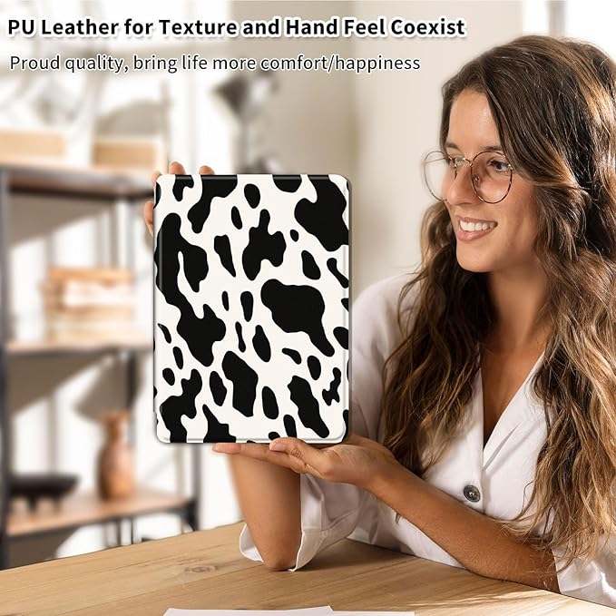 Case for Samsung Galaxy Tab A9 8.7 Inch 2023 Tablet Case, 360 Degree Rotating Folio Stand Smart Cover for Samsung Galaxy Tab A9 Tablet, Auto Sleep/Wake, Cow Print