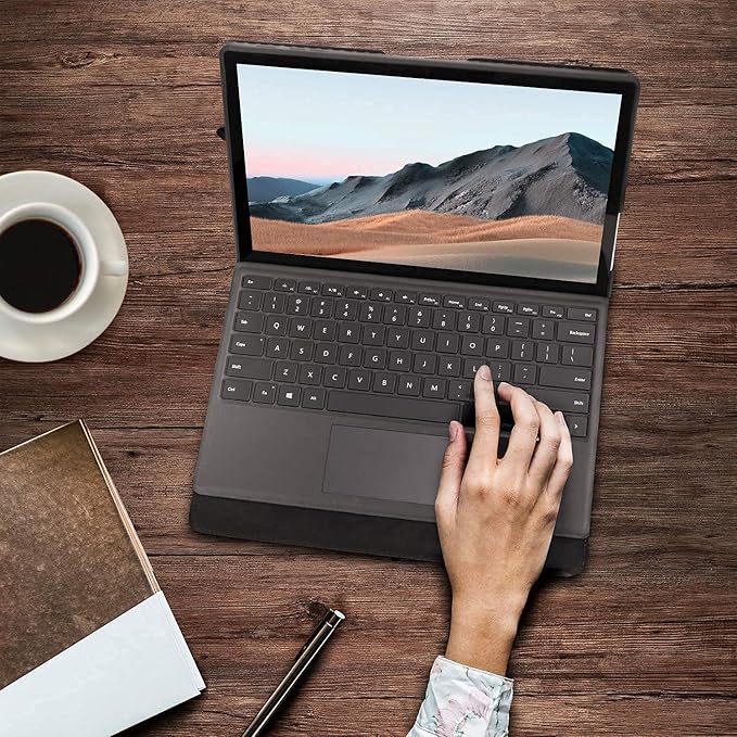 Omnpak Protective Case for Surface Go 4 2023/Go 3 2021/Go 2 2020/Go 2018 with Stylus Holder, Multiple Angle Slim Lightweight Cover, Compatible with Type Cover Keyboard(Keyboard Not Included)