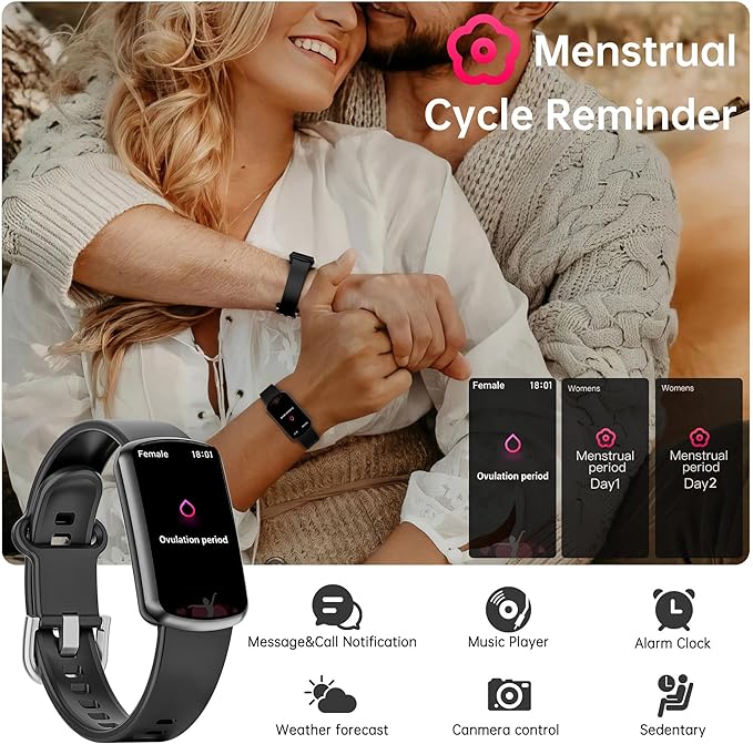 Health Fitness Tracker with 24/7 Heart Rate and Blood Pressure, Smart Watch with Blood Oxygen Monitor, 120+ Sport Mode, Sleep Tracking Waterproof Activity Tracker for Women Men