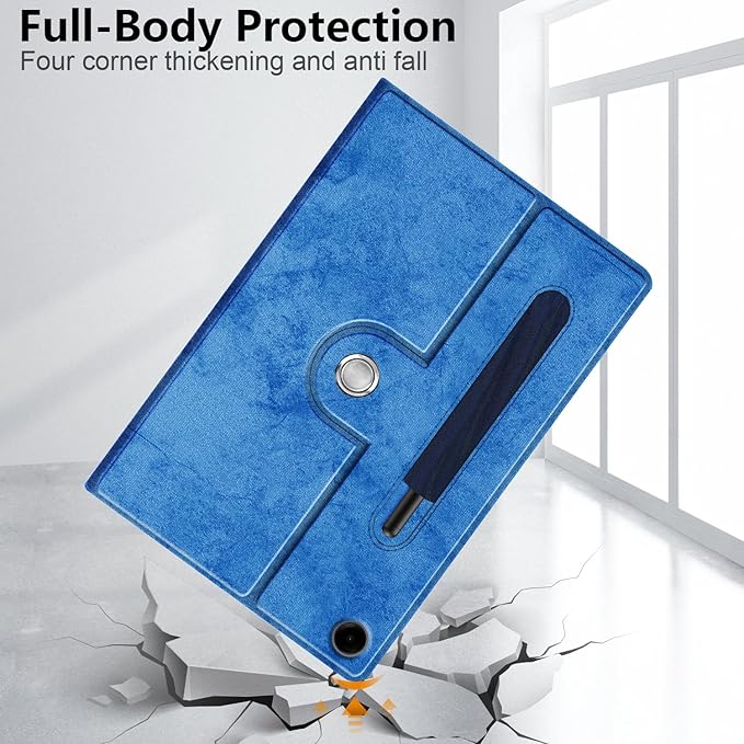 Case for Samsung Galaxy Tab A9 Plus/Galaxy Tab A9 + 11 Inch 2023 SM-X210/X216/X218 Tablet,360° Rotating Stand Cover with Auto Sleep/Wake,Dark Blue