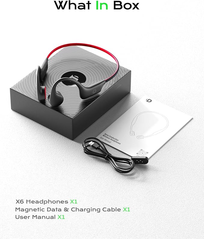 Open Ear Sport Headphones, Wireless Bone Conduction Earphones, Built-in 32GB MP3,with Mic, IP68, Sweat & Water Resistant, Up to 8 Hours Battery, Bluetooth 5.3, for Running, Workouts, Swimming