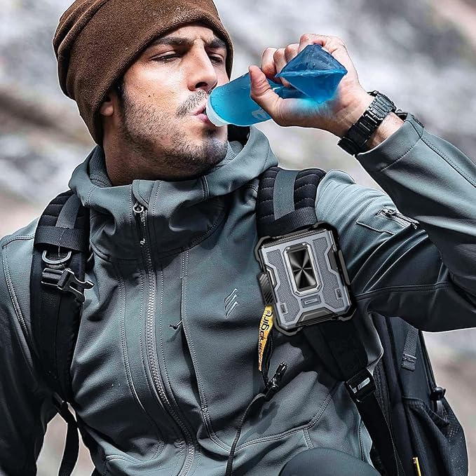 VEGO for Z Flip 6 Case, Samsung Galaxy Flip 6 Case with 360° Rotatable Ring Kickstand & Belt Clip Holster & 9H HD Tempered Glass Camera Screen Protector & Hinge Protection, Shockproof Case - Grey