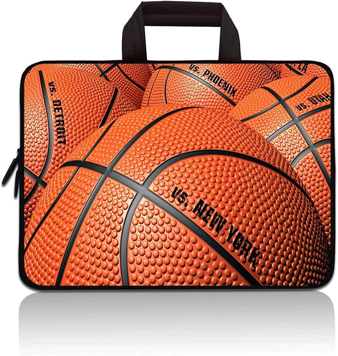 11" 11.6" 12" 12.1" 12.5" inch Laptop Carrying Bag Chromebook Case Notebook Ultrabook Bag Tablet Cover Neoprene Sleeve Fit Apple MacBook Air Samsung Google Acer HP DELL Lenovo Asus(Basketball)