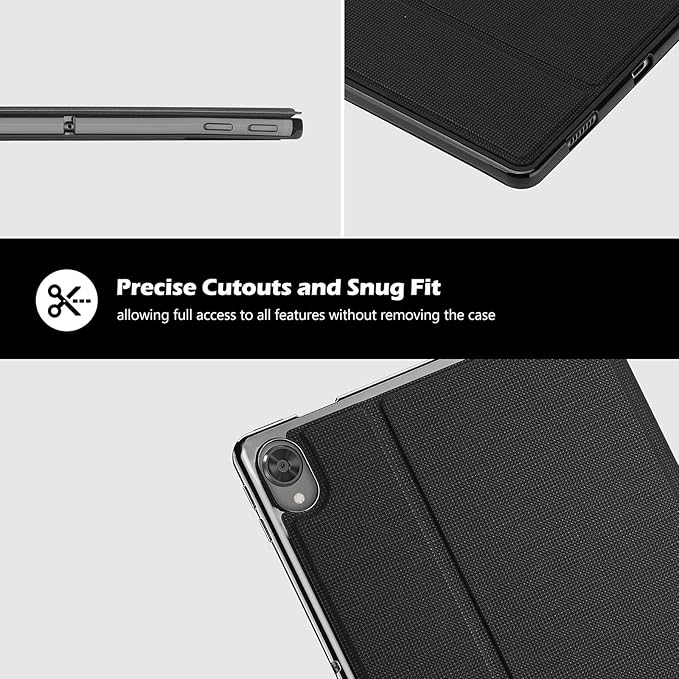 ProCase Case for Lenovo Tab P11 Plus 2021 / Tab P11 2020 11-inch, Slim Shockproof Stand Folio Protective Hard Shell Cover for Lenovo Tablet (TB-J616F / J616X / J606F / J606X) -Black