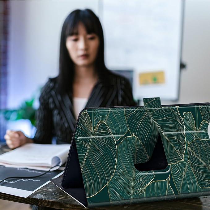 Case for Lenovo Tab P11 Pro Gen 2 11.2" 2022,Mxfdegf 360 Degree Rotating Stand and Magnetic Closure Case for 11.2 inch Lenovo Tab P11 Pro 2nd Generation,Tropical Leaves