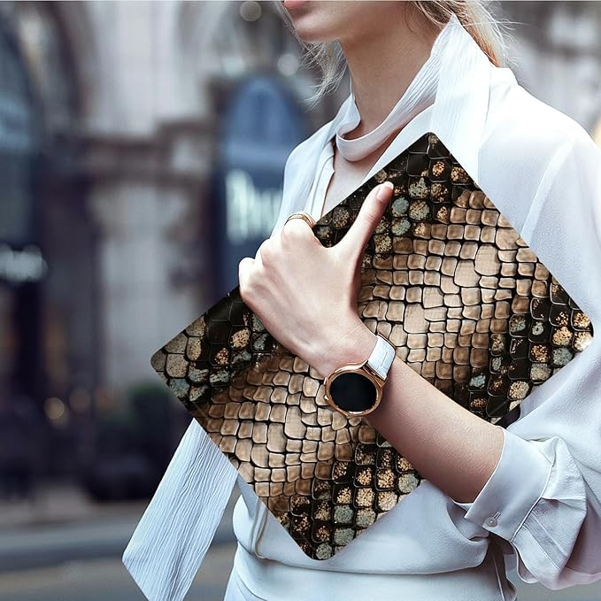 Case for Microsoft Surface Pro X (2021/2020/2019) 13 Inch PU Leather Slim Lightweight Multiple Angles Stand Smart Cover with Auto Wake/Sleep for New Surface Pro X 2021, Snake Skin