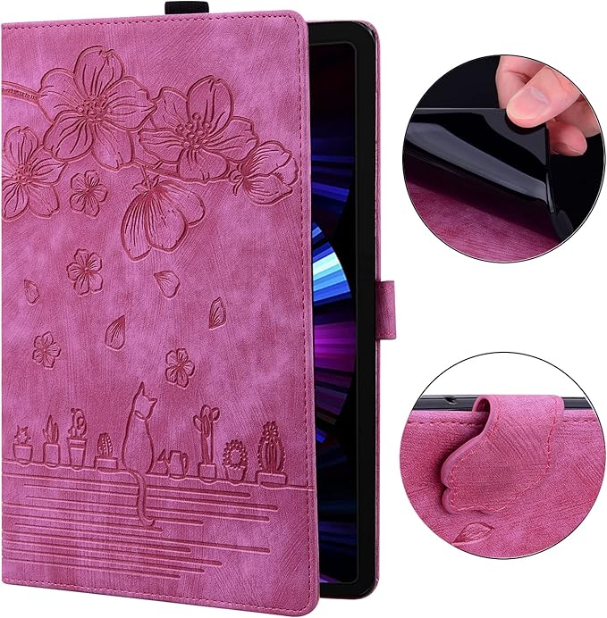 Case for Lenovo Tab M11 / Tab K11 LTE 11 inch Tablet 2024, Tab m11 11" Tablet Case PU Leather with Pen Holder Magnectic Cover Folio Stand for Model TB330FU- Pink