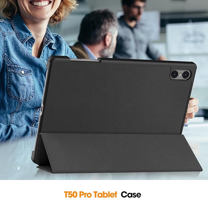Case for TECLAST T50 Pro 11 inch Tablet, Folding Folio Ultra-Thin PU Leather Stand Case Cover for Teclast T50 Pro Black