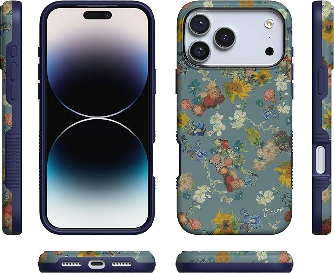 Casely iPhone 17 Pro Case | Vincent's Flowers | Van Gogh Museum | Compatible with MagSafe | Bold Protective Design