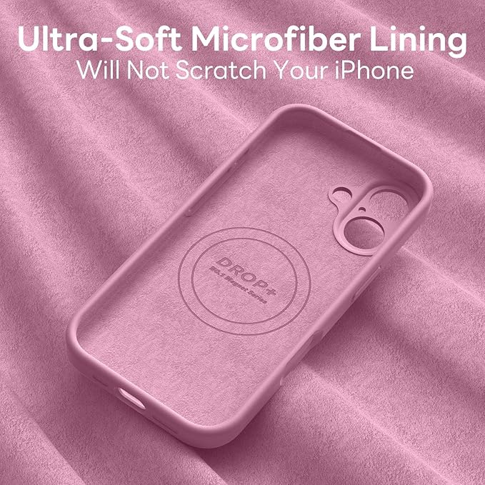 Vooii Magnetic Compatible with iPhone 17 Case (Compatible with Magsafe) (Upgraded Camera Protection) Liquid Silicone Shockproof Full Body Protective Phone Cover for Women Men, Lavender Purple, 6.3"