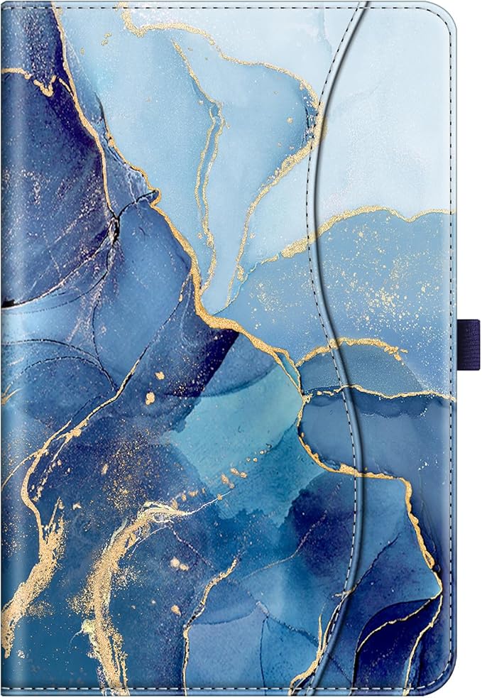 Fintie Case for Samsung Galaxy Tab S10 Lite/ S10 FE/ S9 FE 5G 10.9 Inch/Tab S9 11 Inch with S Pen Holder, Multi-Angle Viewing Protective Cover with Pocket, Auto Sleep/Wake, Ocean Marble