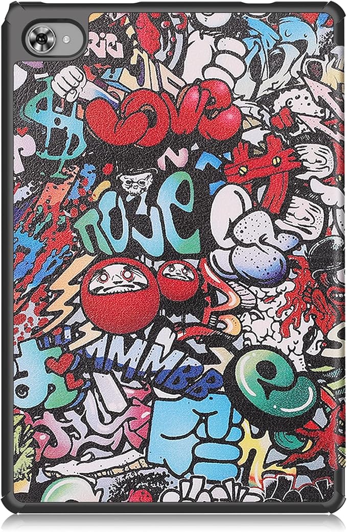 Case for TECLAST M40 Plus 2022 /P30S 10.1 inch Tablet, Folding Folio Ultra-Thin PU Leather Stand Case Cover for Teclast M40 Plus / P40HD / P30S 2022 Released Graffiti
