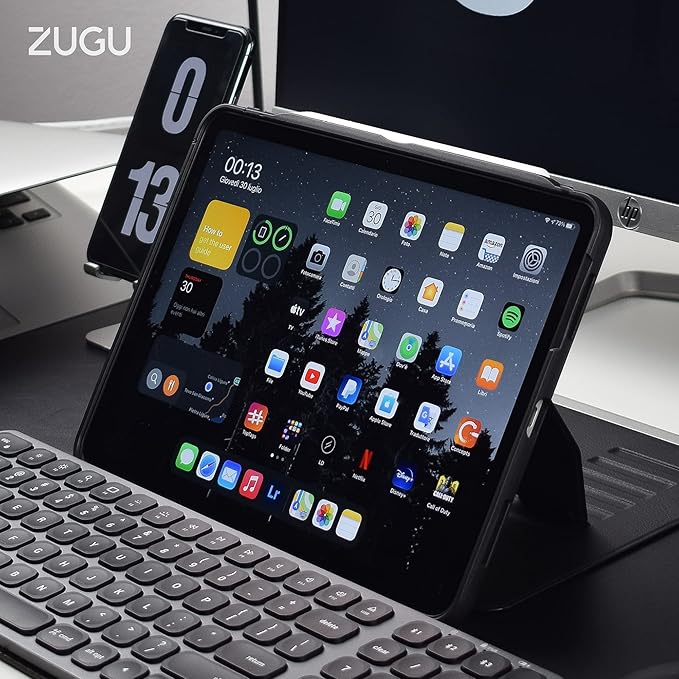 ZUGU CASE for iPad Air 11 (M3 2025 / M2 2024) iPad Air 4 & 5 10.9 Inch (2020/2022) - Protective, Ultra Thin, Magnetic Stand, Sleep/Wake Cover with Apple Pencil Charging & Storage - Berry Purple