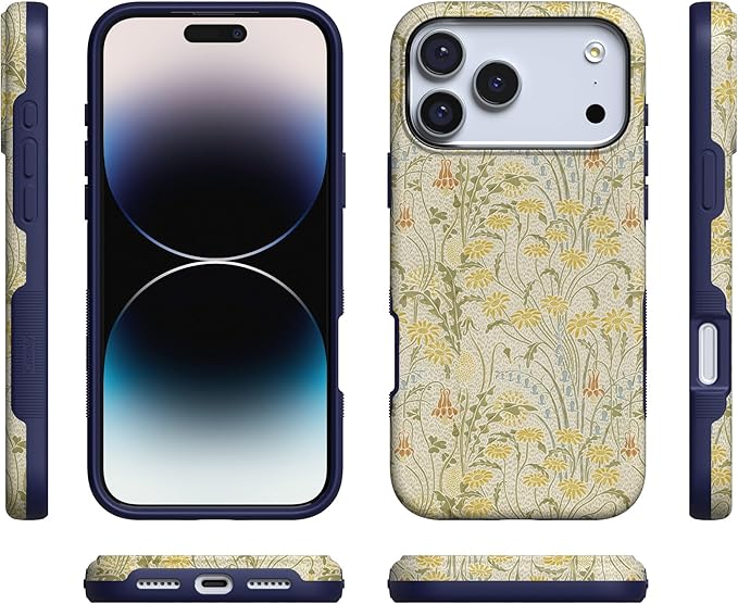 Casely iPhone 17 Pro Case | Boho Blooms | Golden Floral | Compatible with MagSafe | Bold Protective Design