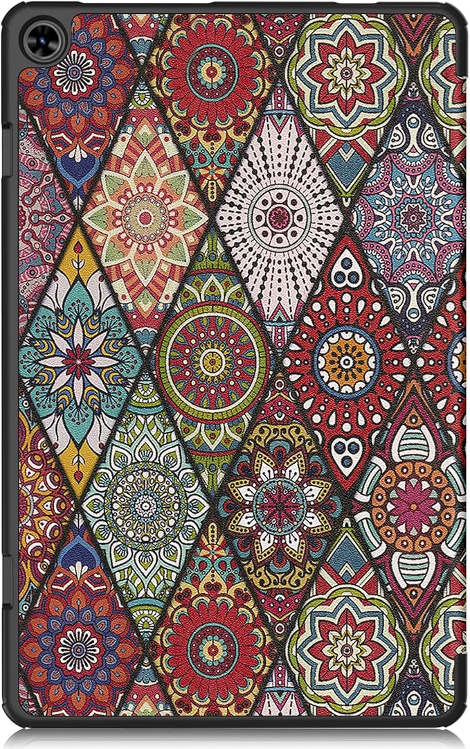 Portable Electronic Device Cover for TECLAST T50 11.0 inch Tablet, Ultra-Thin PU Leather Stand Case, Multi-Angle Viewing, Corner Protection, Mandala