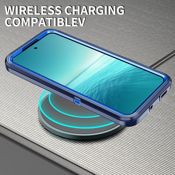 for Galaxy S25 FE 5g Case,Shockproof Dropproof Dustproof 3-Layer Full Body Protection Rugged Heavy Duty High Impact Hard Cover Case for Galaxy S25 fe,Dark Blue