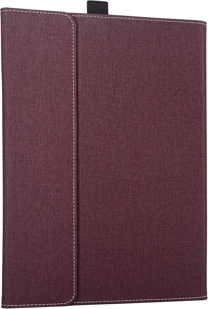 Tablet Case for 2025 New Microsoft Surface Pro 1st Edition 12-inch, PU Leather & Hard Shell Laptop Protective Cover with Multi-Angle Built-in Kickstand & Pen Holder (Wine Red)