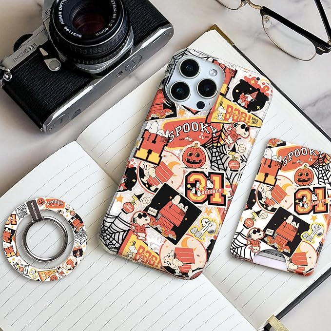 VELVET CAVIAR Case for iPhone 17 | Compatible with MagSafe | 10ft Drop Tested | Protective Designer Cases | Halloween Snoopy Varsity Glitter