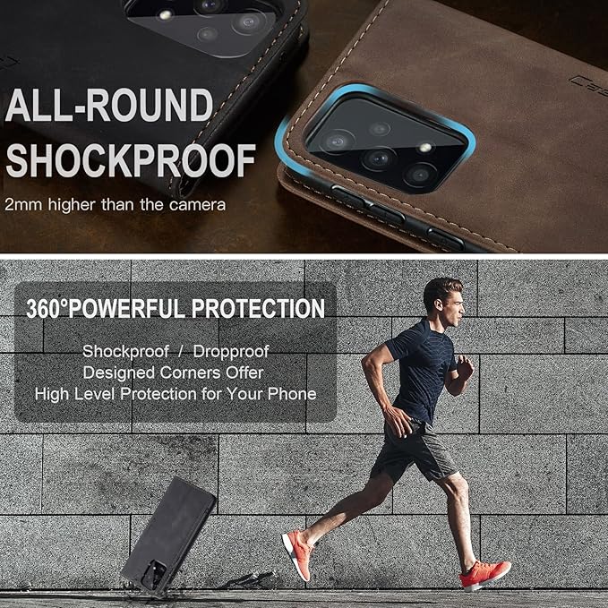 for Samsung Galaxy A33 5G Case, Flip Wallet Leather Case with Card Holder Magnetic Closure Shockproof Kickstand Protective Phone Cases Cover for Samsung A33 5G,Black