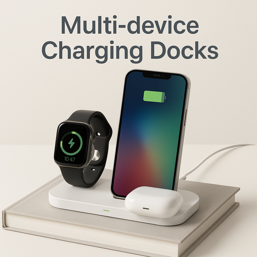 Charging dock station for iPhone, Apple Watch, and AirPods