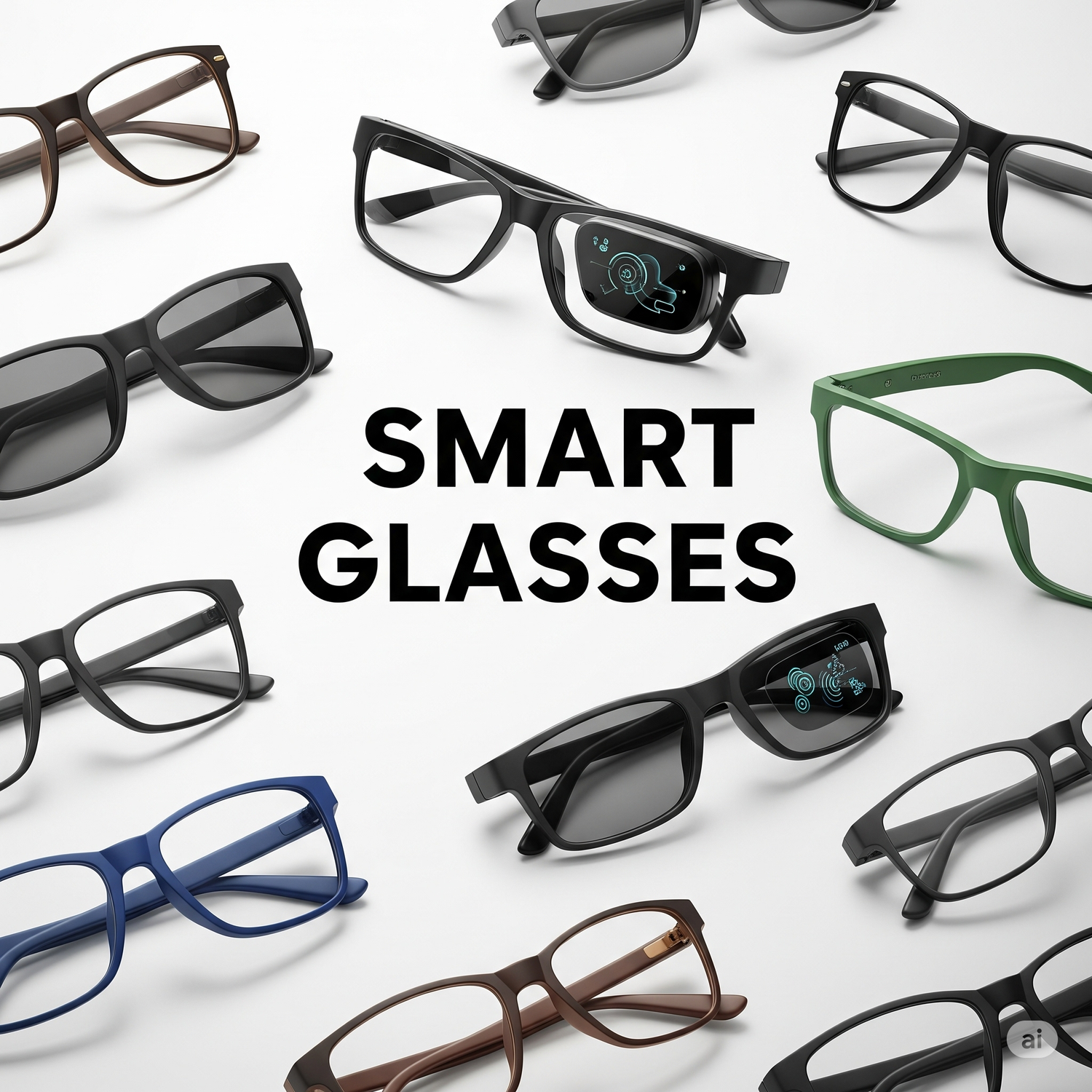 AR-enabled smart glasses with Bluetooth and camera