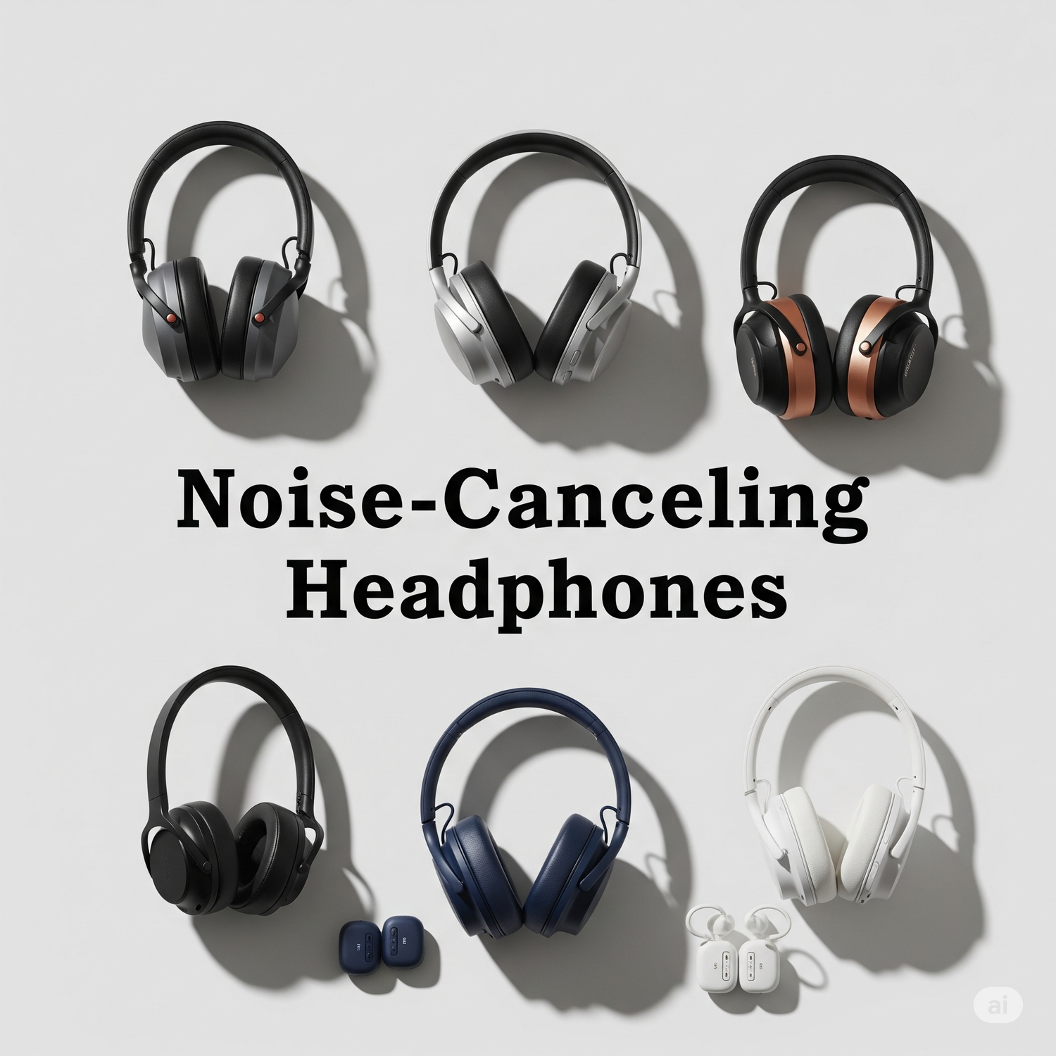 Over-ear noise-canceling headphones for travel and work