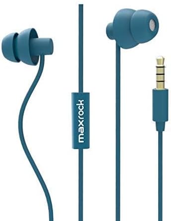 MAXROCK Sleep Earplugs - Noise Isolating Ear Plugs Sleep Earbuds Headphones with Unique Total Soft Silicone Perfect for Insomnia, Side Sleeper, Snoring, Air Travel, Meditation & Relaxation(wh) (Blue)