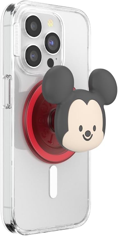 PopSockets Phone Grip for MagSafe with Kickstand, Magnetic Stand, Swappable Top, Secure Hold for iPhone MagSafe Cases, Phone & Tablet Grip - Kawaii Mickey