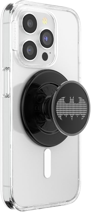 PopSockets Phone Grip for MagSafe with Kickstand, Magnetic Stand, Swappable Top, Secure Hold for iPhone MagSafe Cases, Phone & Tablet Grip, Batman - Enamel I Am Vengeance