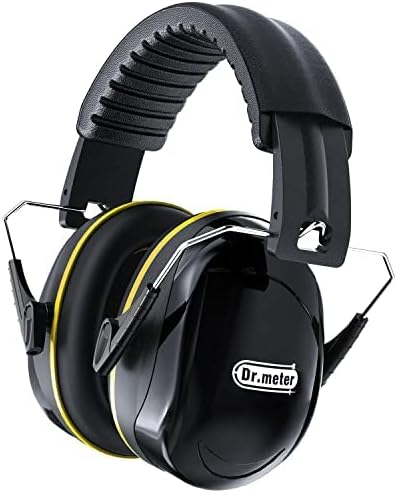 Dr.meter Noise Cancelling Headphones for Adults Kids, 31dB SNR Ear Protection Earmuffs for Gun Range, Kids Autism Sensory Adjustable Noise Reduction Safety Ear Muffs for Lawn Mowing, Woodwork