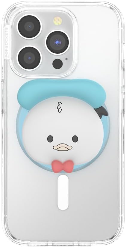 PopSockets Phone Grip for MagSafe with Kickstand, Magnetic Stand, Swappable Top, Secure Hold for iPhone MagSafe Cases, Phone & Tablet Grip, Cute PopSockets, Disney - Kawaii Donald