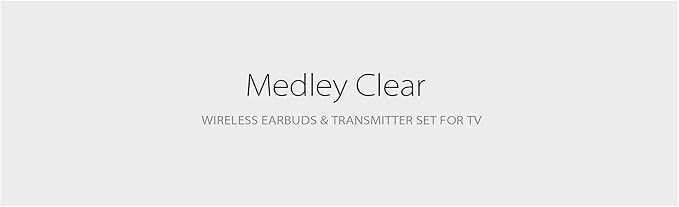Avantree Medley Clear - Wireless Earbuds for TV Listening & Watching with Transmitter & Charging Dock, Clear Dialogue, Enhanced Volume, Soundbar Passthrough, 20H Bluetooth Neckband Headphones