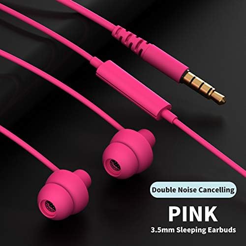 MAXROCK (TM Super Mini Total Soft Silicon Earbuds Headphones with Mic Music Sleep Choice for Cellphones Ipad Tablet Mp3 Laptop and Most 3.5mm Audio Player (Pink)