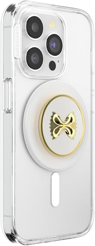 PopSockets Phone Grip for MagSafe with Kickstand, Magnetic Stand, Swappable Top, Secure Hold for iPhone MagSafe Cases, Phone & Tablet Grip - Enamel Pasta