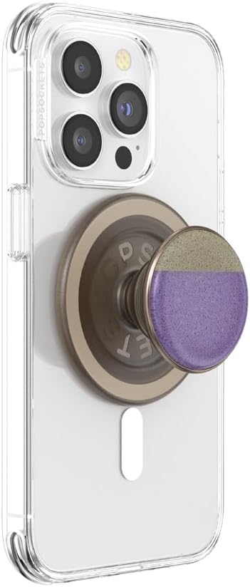 PopSockets Phone Grip for MagSafe with Kickstand, Magnetic Stand, Swappable Top, Secure Hold for iPhone MagSafe Cases, Phone & Tablet Grip - Lavender