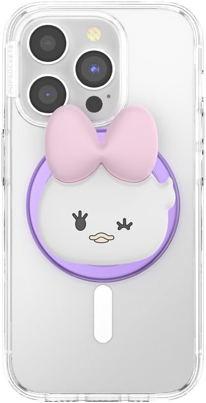 PopSockets Phone Grip for MagSafe with Kickstand, Magnetic Stand, Swappable Top, Secure Hold for iPhone MagSafe Cases, Phone & Tablet Grip - Kawaii Daisy