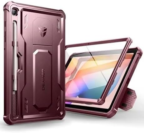 Dexnor Case for Samsung Galaxy Tab S10 Ultra (2024), S9 Ultra(2023), S8 Ultra(2022) 14.6 Inch, [Built in Screen Protector & Kickstand] with Pen Holder Heavy Duty Shockproof Protective Cover - Red