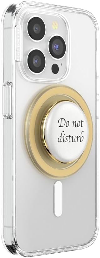 PopSockets Phone Grip for MagSafe with Kickstand, Magnetic Stand, Swappable Top, Secure Hold for iPhone MagSafe Cases, Phone & Tablet Grip - Resin DND