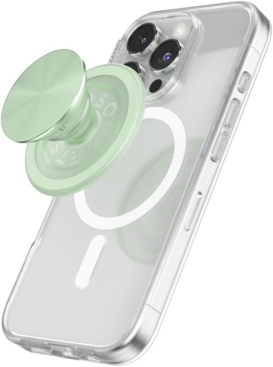 PopSockets Phone Grip for MagSafe with Kickstand, Magnetic Stand, Swappable Top, Secure Hold for iPhone MagSafe Cases, Phone & Tablet Grip, Cute PopSockets - Honeydew
