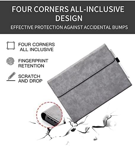 Protective Case for Surface Go4/3/2/1 Tablet,Surface Go Case with Stylus Holder,Compatible with Type Cover Keyboard, Slim Lightweight Business Cover, (Wine Red)